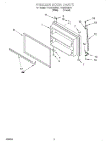 02 - Freezer Door parts for Estate Refrigerator TT18AKXGW01 from AppliancePartsPros.com
