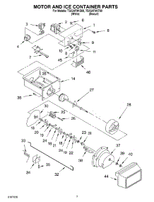 05 - Motor And Ice Container parts for Estate Refrigerator TS25AFXKT00 from AppliancePartsPros.com