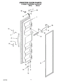07 - Freezer Door parts for Estate Refrigerator TS25AFXKT00 from AppliancePartsPros.com