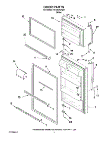 02 - Door Parts parts for Estate Refrigerator T8TXNGFWQ01 from AppliancePartsPros.com