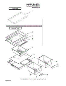 05 - Shelf Parts parts for Estate Refrigerator T8RXNGFWD01 from AppliancePartsPros.com