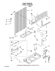 04 - Unit Parts parts for Estate Refrigerator T4TXCWFXQ01 from AppliancePartsPros.com