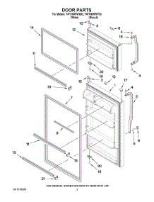 02 - Door Parts parts for Estate Refrigerator T4TXNWFWQ02 from AppliancePartsPros.com