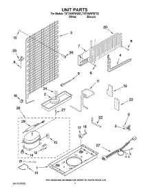 04 - Unit Parts parts for Estate Refrigerator T4TXNWFWQ02 from AppliancePartsPros.com