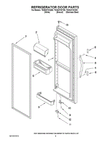 06 - Refrigerator Door Parts parts for Estate Refrigerator TS25AFXKQ08 from AppliancePartsPros.com