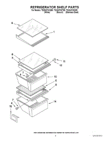 03 - Refrigerator Shelf Parts parts for Estate Refrigerator TS25AFXKT08 from AppliancePartsPros.com