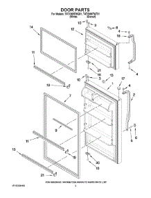 02 - Door Parts parts for Estate Refrigerator T4TXNWFWT01 from AppliancePartsPros.com
