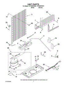 04 - Unit Parts parts for Estate Refrigerator T4TXNWFWT01 from AppliancePartsPros.com