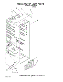 02 - Refrigerator Liner Parts parts for Estate Refrigerator TS25CFXTQ02 from AppliancePartsPros.com
