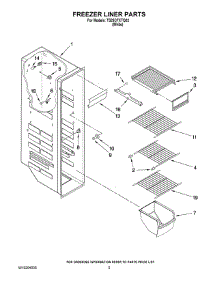 04 - Freezer Liner Parts parts for Estate Refrigerator TS25CFXTQ02 from AppliancePartsPros.com