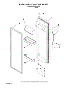 06 - Refrigerator Door Parts parts for Estate Refrigerator TS25CFXTQ02 from AppliancePartsPros.com