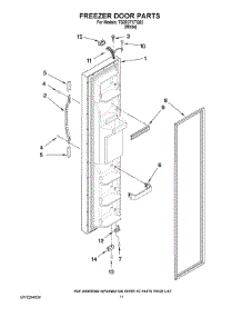 07 - Freezer Door Parts parts for Estate Refrigerator TS25CFXTQ02 from AppliancePartsPros.com