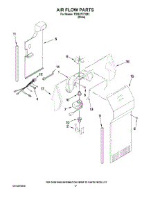 10 - Air Flow Parts parts for Estate Refrigerator TS25CFXTQ02 from AppliancePartsPros.com