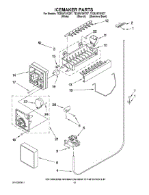 12 - Icemaker Parts parts for Estate Refrigerator TS25AFXKS07 from AppliancePartsPros.com