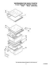 03 - Refrigerator Shelf Parts parts for Estate Refrigerator TS25AFXKQ07 from AppliancePartsPros.com
