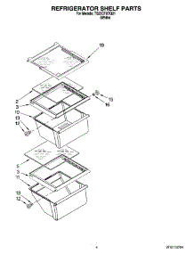 03 - Refrigerator Shelf Parts parts for Estate Refrigerator TS25CFXTQ01 from AppliancePartsPros.com