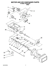 05 - Motor And Ice Container Parts parts for Estate Refrigerator TS25CFXTQ01 from AppliancePartsPros.com