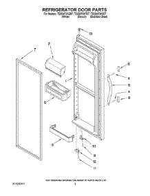 06 - Refrigerator Door Parts parts for Estate Refrigerator TS25AFXKT07 from AppliancePartsPros.com