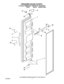 07 - Freezer Door Parts parts for Estate Refrigerator TS25AFXKT07 from AppliancePartsPros.com