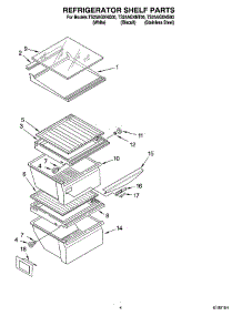 03 - Refrigerator Shelf Parts parts for Estate Refrigerator TS25AGXNQ00 from AppliancePartsPros.com
