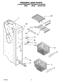 04 - Freezer Liner Parts parts for Estate Refrigerator TS25AGXNQ00 from AppliancePartsPros.com