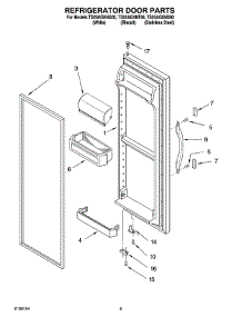 06 - Refrigerator Door Parts parts for Estate Refrigerator TS25AGXNQ00 from AppliancePartsPros.com