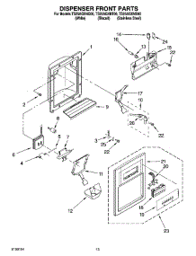08 - Dispenser Front Parts parts for Estate Refrigerator TS25AGXNT00 from AppliancePartsPros.com