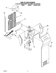 10 - Air Flow Parts parts for Estate Refrigerator TS25AGXNT00 from AppliancePartsPros.com