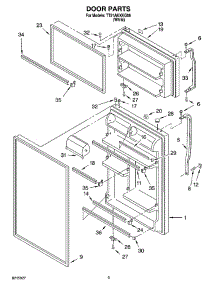 02 - Door Parts parts for Estate Refrigerator TT21AKXKQ08 from AppliancePartsPros.com