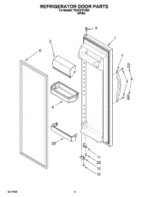 06 - Refrigerator Door Parts parts for Estate Refrigerator TS25CFXTQ00 from AppliancePartsPros.com