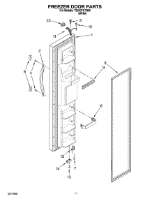 07 - Freezer Door Parts parts for Estate Refrigerator TS25CFXTQ00 from AppliancePartsPros.com