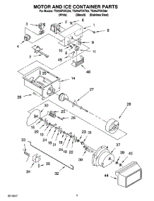 05 - Motor And Ice Container Parts parts for Estate Refrigerator TS25AFXKT04 from AppliancePartsPros.com