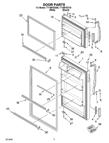 02 - Door Parts parts for Estate Refrigerator TT14DKXST00 from AppliancePartsPros.com