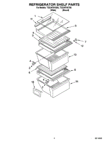 03 - Refrigerator Shelf Parts parts for Estate Refrigerator TS22AFXKT06 from AppliancePartsPros.com