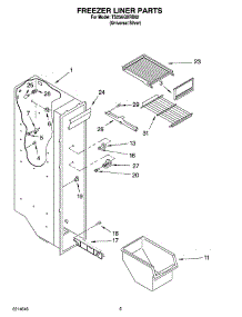 04 - Freezer Liner Parts parts for Estate Refrigerator TS25AGXRD02 from AppliancePartsPros.com