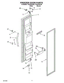 08 - Freezer Door Parts parts for Estate Refrigerator TS22AFXKT06 from AppliancePartsPros.com