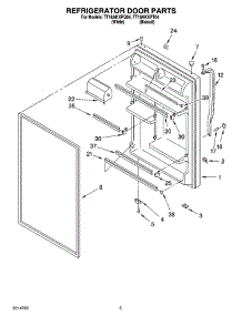 04 - Refrigerator Door Parts parts for Estate Refrigerator TT18AKXPT04 from AppliancePartsPros.com