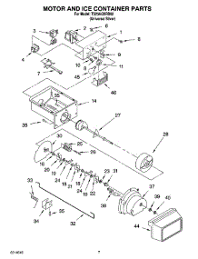 05 - Motor And Ice Container Parts parts for Estate Refrigerator TS25AGXRD02 from AppliancePartsPros.com