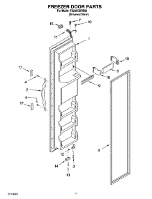 07 - Freezer Door Parts parts for Estate Refrigerator TS25AGXRD02 from AppliancePartsPros.com
