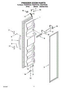 07 - Freezer Door Parts parts for Estate Refrigerator TS25AFXKS04 from AppliancePartsPros.com