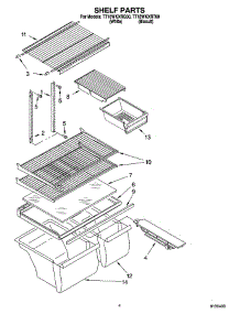 03 - Shelf Parts parts for Estate Refrigerator TT18WKXRQ00 from AppliancePartsPros.com