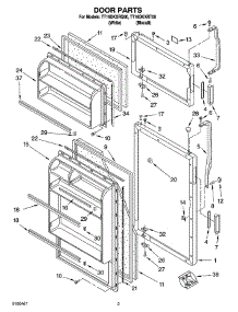 02 - Door Parts parts for Estate Refrigerator TT16DKXRQ00 from AppliancePartsPros.com