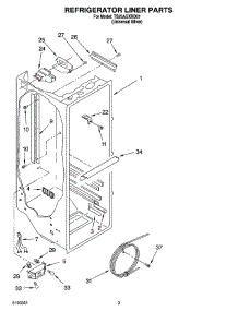 02 - Refrigerator Liner Parts parts for Estate Refrigerator TS25AGXRD01 from AppliancePartsPros.com