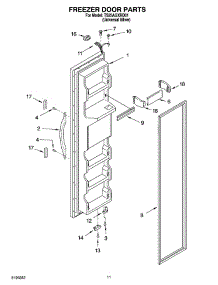 07 - Freezer Door Parts parts for Estate Refrigerator TS25AGXRD01 from AppliancePartsPros.com