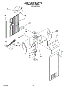 10 - Air Flow Parts parts for Estate Refrigerator TS25AGXRD01 from AppliancePartsPros.com