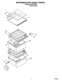 03 - Refrigerator Shelf Parts parts for Estate Refrigerator TS25AGXRD00 from AppliancePartsPros.com