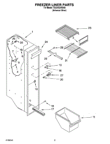 04 - Freezer Liner Parts parts for Estate Refrigerator TS25AGXRD00 from AppliancePartsPros.com