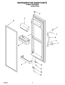 06 - Refrigerator Door Parts parts for Estate Refrigerator TS25AGXRD00 from AppliancePartsPros.com