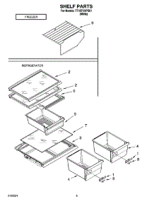 05 - Shelf Parts, Optional Parts parts for Estate Refrigerator TT18TKXPQ01 from AppliancePartsPros.com