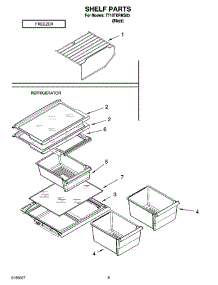 05 - Shelf Parts, Optional Parts parts for Estate Refrigerator TT18TKRMS03 from AppliancePartsPros.com